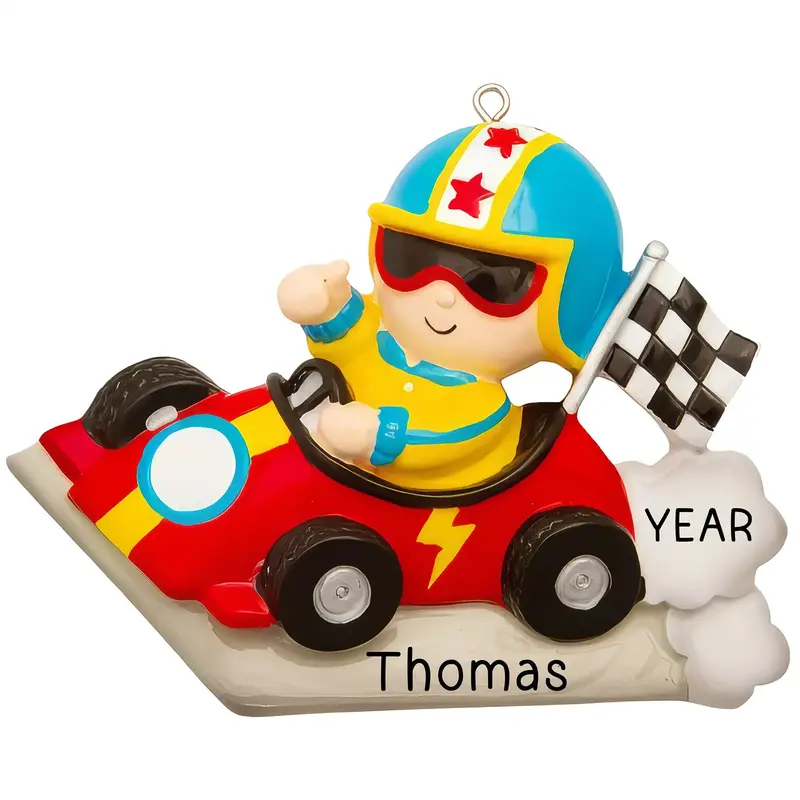 Custom Go-Kart Racing Ornament – Race Car Design 1