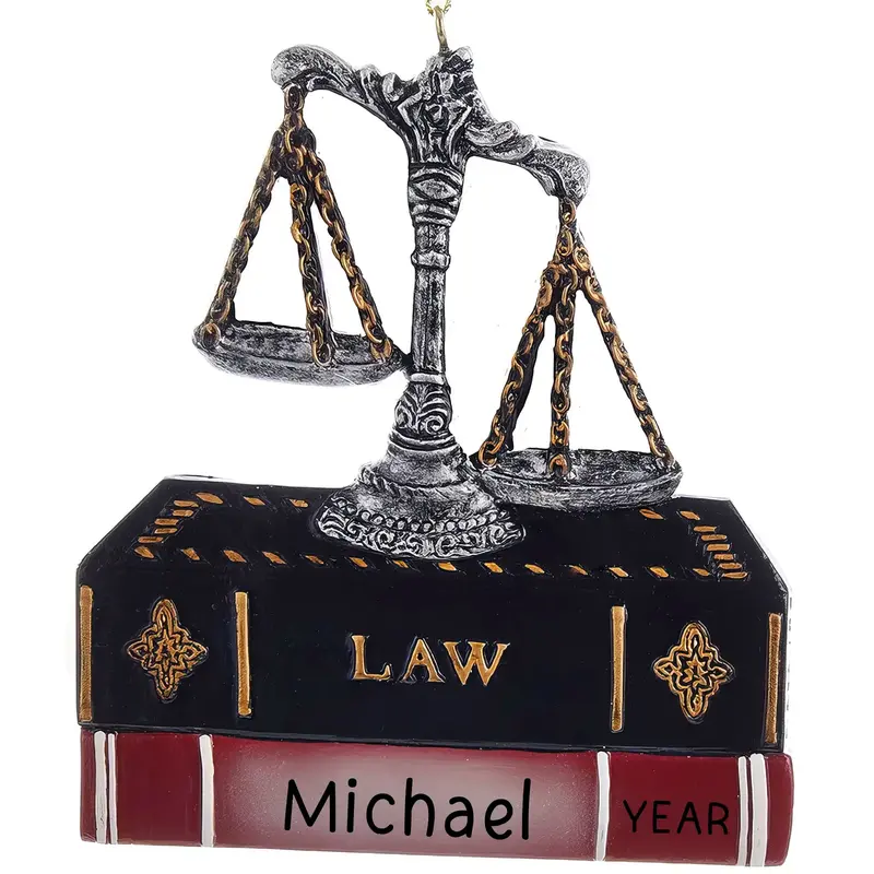 Custom Lawyer Or Attorney-Themed Holiday Ornament 1