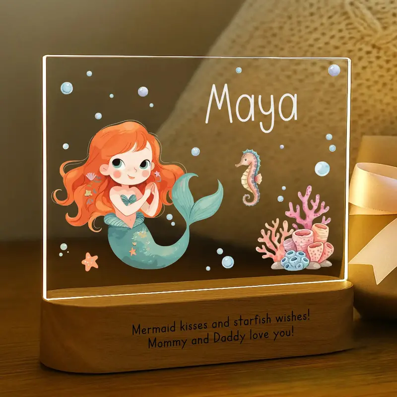 Custom Mermaid Led Night Light 1