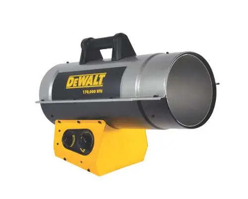 Dewalt 170,000 Btu Forced-Air Propane Heater – High-Output Portable Jobsite Heater 1