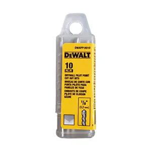 Dewalt Dwapp18010 1/8" Drywall Pilot-Point Cut-Out Bit — 10-Pack 1