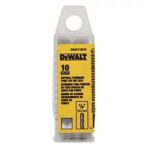 Dewalt Dwast18010 1/8" Standard-Point Drywall Bit — 10-Pack 1