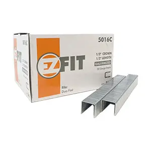 Ez Fit 1/2" Wide Crown Staples – 5000 Per Box 1