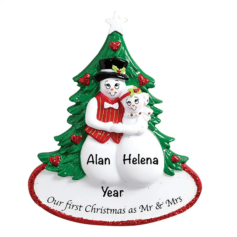 First Christmas Together Snow Couple Ornament 1