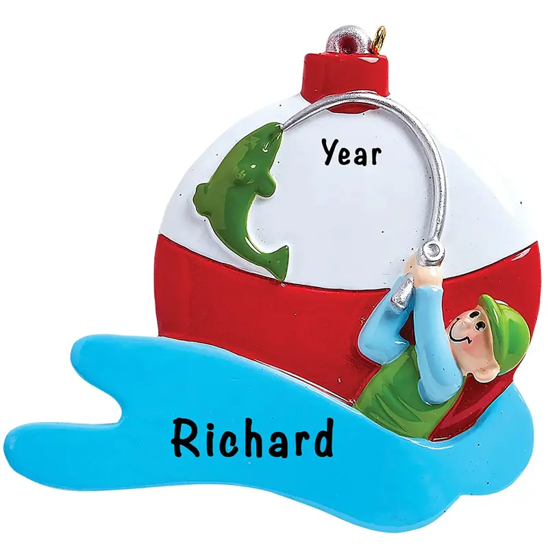 Fishing Hobbyist Holiday Ornament 1