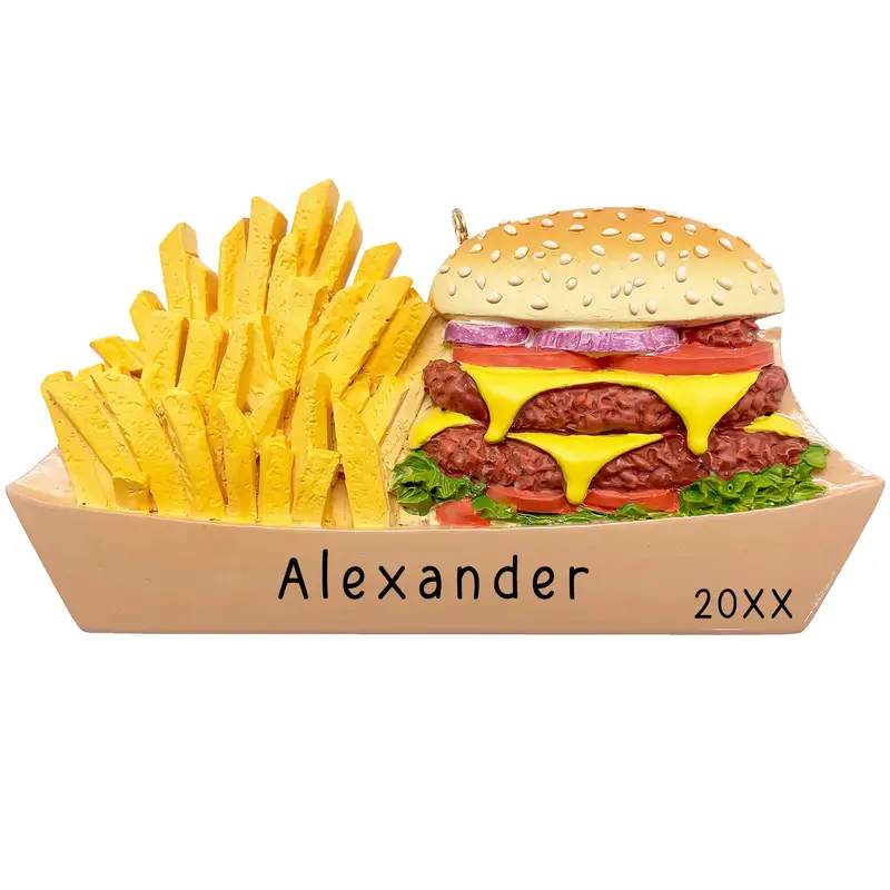 Fun Burger And Fries Foodie Ornament 1