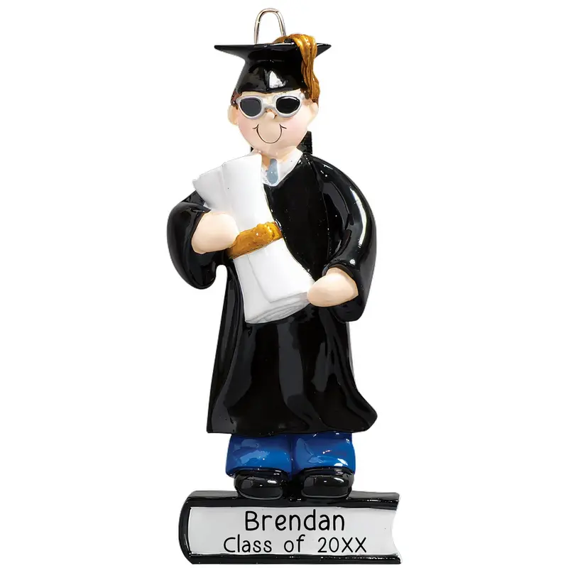 Graduation Ornament For Men – Custom Commencement Keepsake 1