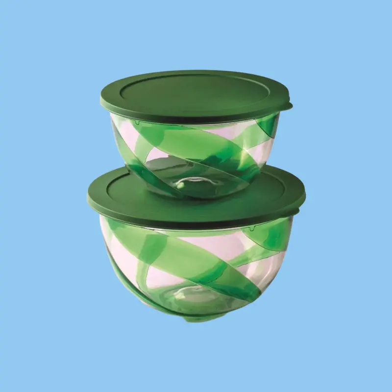 Heena'S Haven 2-Piece Salad Bowl Set (3L + 5L) With Lids 1