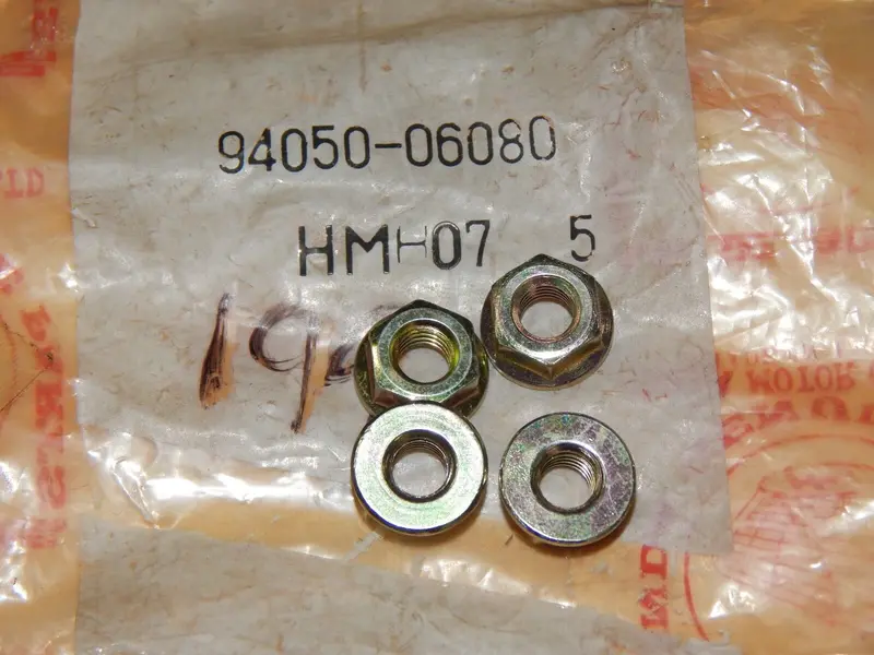 Honda Flange Nuts #94250-06080 (Pack Of 4, New) 1