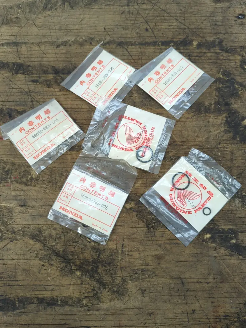 Honda G100/G150/G200/F500 Fuel Petcock Gasket Kit – Nos 6-Pack, Part 16080-883-005 1