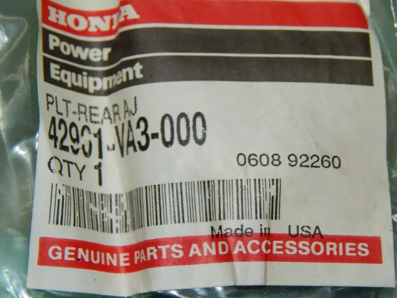 Honda Oem Rear Adjuster Plate – Part #42961-Va1-000 (Single) 1