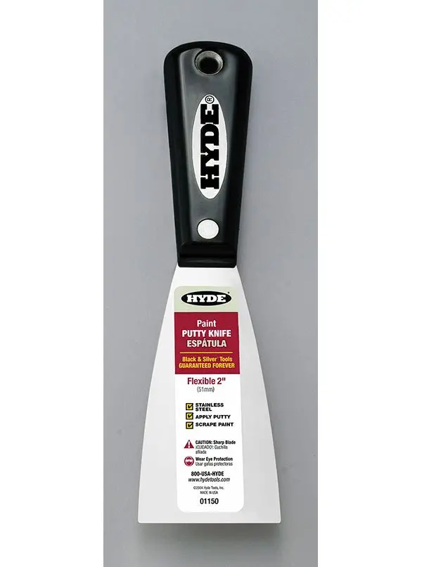 Hyde Tools 01150 2" Flexible Stainless Steel Putty Knife 1