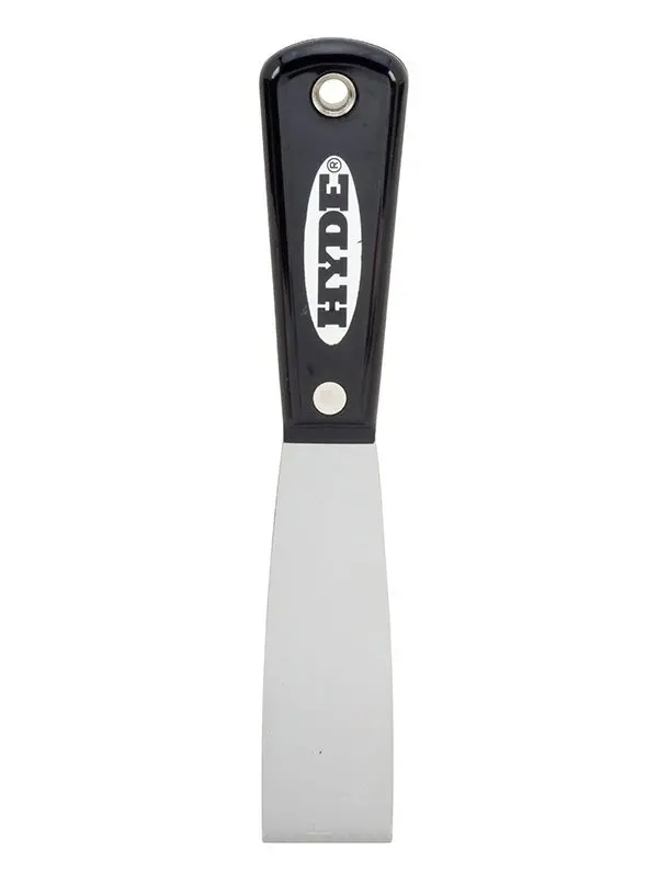 Hyde Tools 02050 1-1/4" Stiff High-Carbon Steel Putty Knife 1