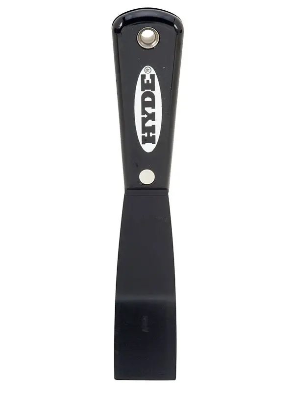 Hyde Tools 02070 Electrocoated 1-1/4" Bent-Tip Stiff Putty Knife 1