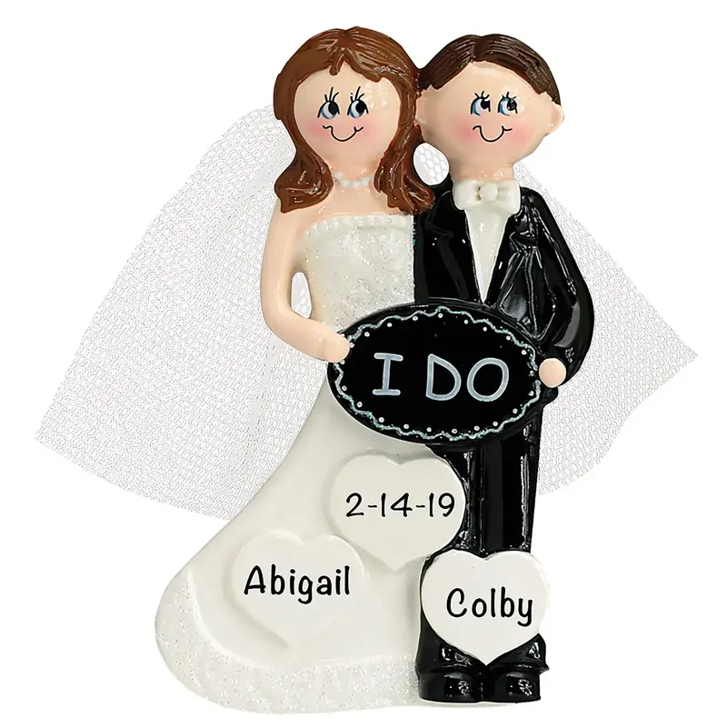 'I Do' Wedding Couple Holiday Ornament 1