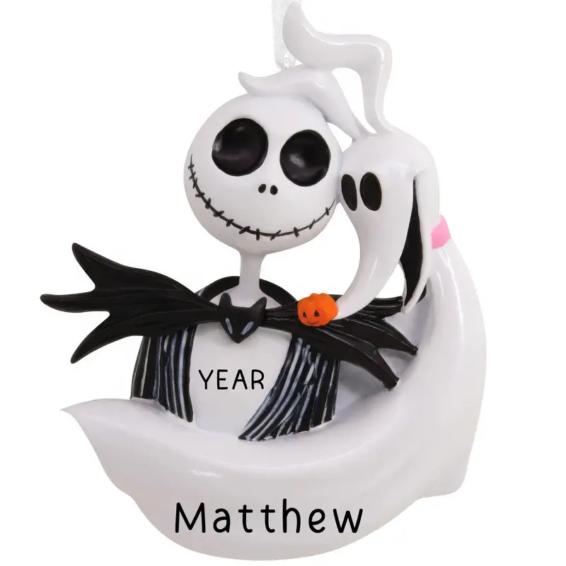 Jack Skellington & Zero Halloween-Christmas Hybrid Ornament 1