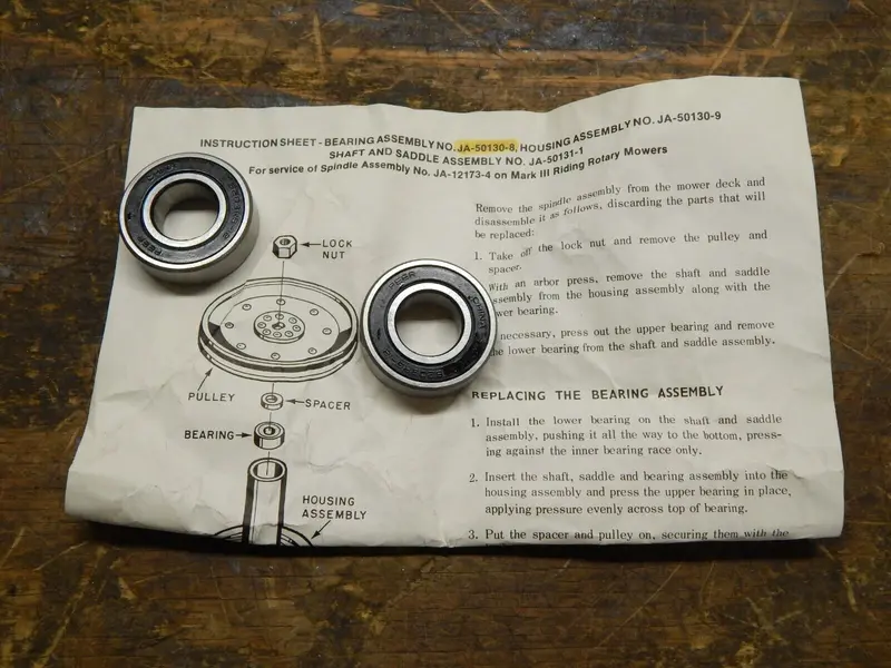 Jacobsen Bearing Assembly Kit – Sealed Unit Ja-50130-8 1