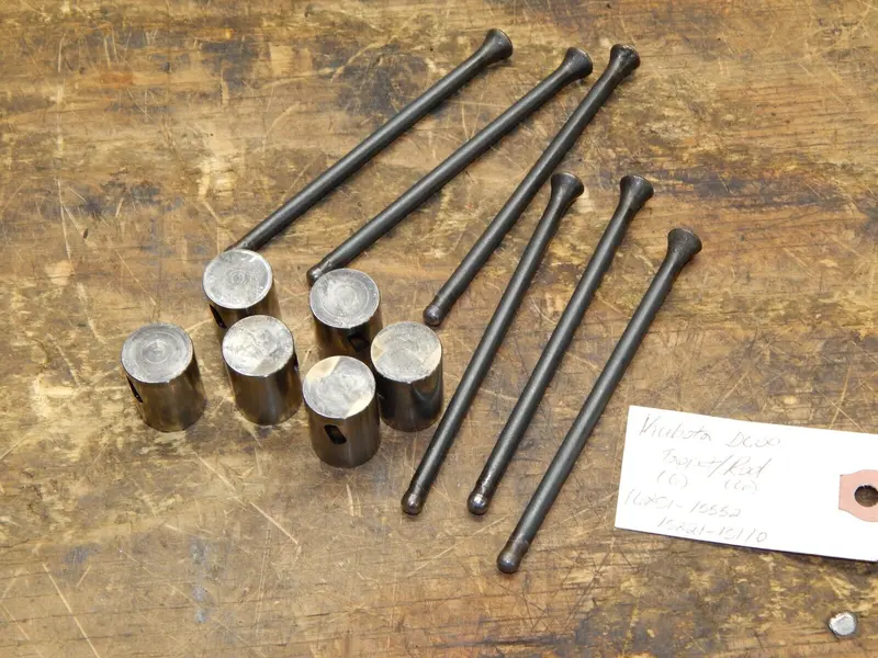 Kubota D600 Diesel Engine Tappet And Pushrod Set (Parts #16851-15552 & #15821-15110) 1