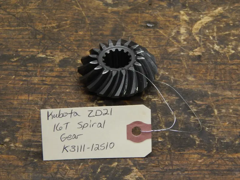 Kubota Zd21 16-Tooth Spiral Bevel Gear – Precision-Machined Replacement K3111-12510 1