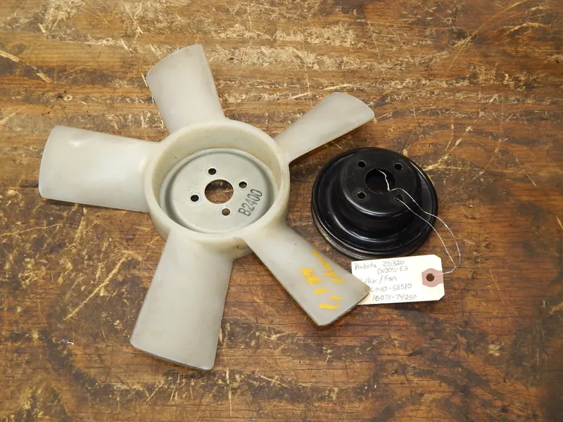 Kubota Zd326 D1005-E3 Fan And Pulley Kit – 6C040-58510 / 1G071-74250 (1,139 Operating Hours) 1