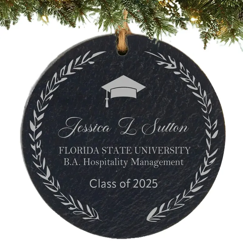 Laurel Wreath Graduation Ornament – Custom Commencement Decor 1