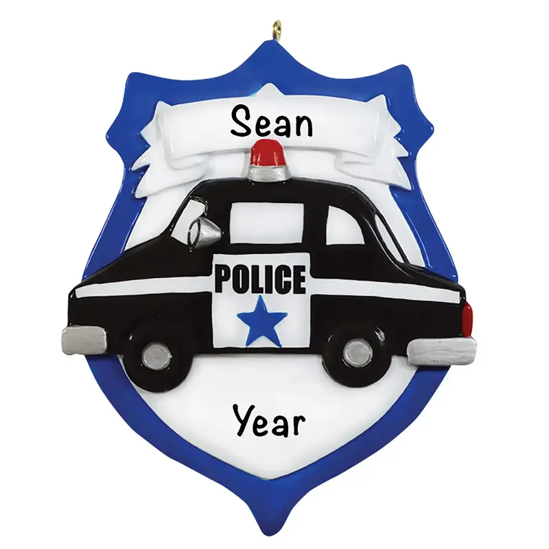 Law Enforcement Emblem Ornament – Personalized Police Tribute 1