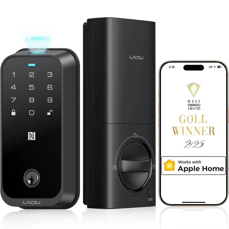 Lndu Hk02 Pro Smart Wifi Door Lock – Remote App Control, Built-In Wifi, Alexa Compatible 1
