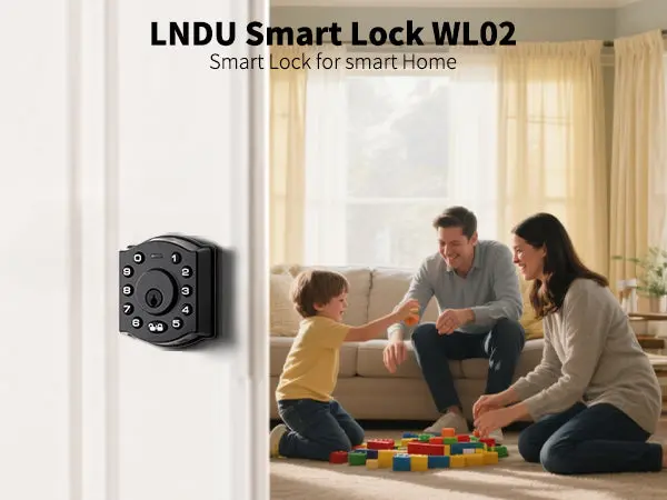 Lndu Wl02 Smart Deadbolt – Wifi Enabled, Voice Control (Alexa/Google), Anti-Peep Keypad 1