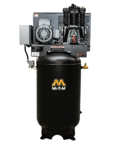 Mi-T-M 5.0 Hp Vertical Electric Air Compressor – 18.0 Cfm @ 175 Psi, 80-Gallon Tank (Acs-46305-80V) 1