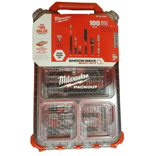 Milwaukee Shockwave™ 100-Piece Drill Bit Set In Packout™ Case 1
