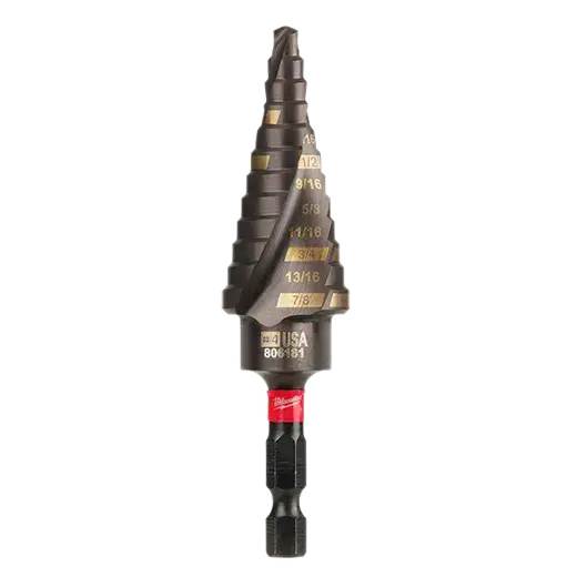 Milwaukee Shockwave Impact Duty #4 Step Drill Bit – 3/16" To 7/8" 1