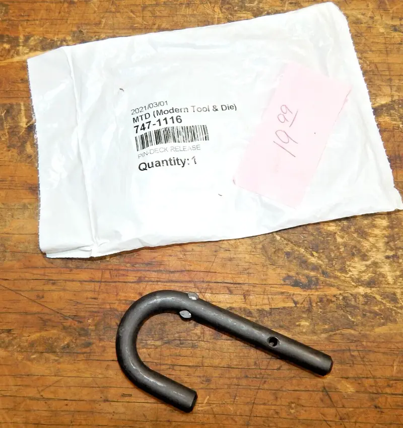 Mtd Original Deck Release Pin – Part #747-1116 1