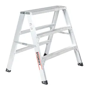 Mustang 130 Series Aluminum Sawhorse – 36-Inch Height, Industrial-Grade Ladder Style 1