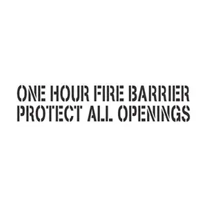 One-Hour Fire-Rated 3-Inch Firewall Stencil 1