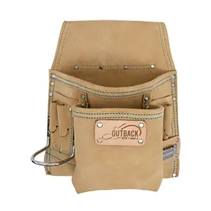 Ox Trade 8-Pocket Suede Leather Tool And Fastener Pouch 1