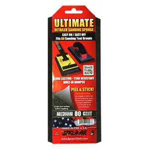 Peel-And-Stick Detail Sanding Sponge – 80 Grit, Aggressive Surface Prep 1