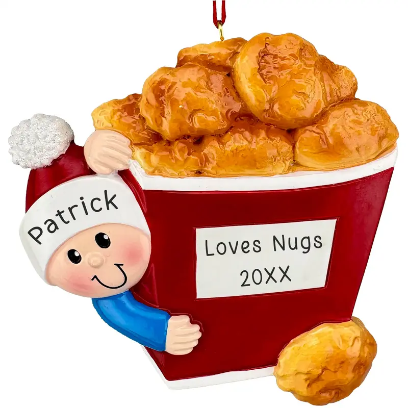 Personalized Chicken Nuggets Holiday Ornament 1