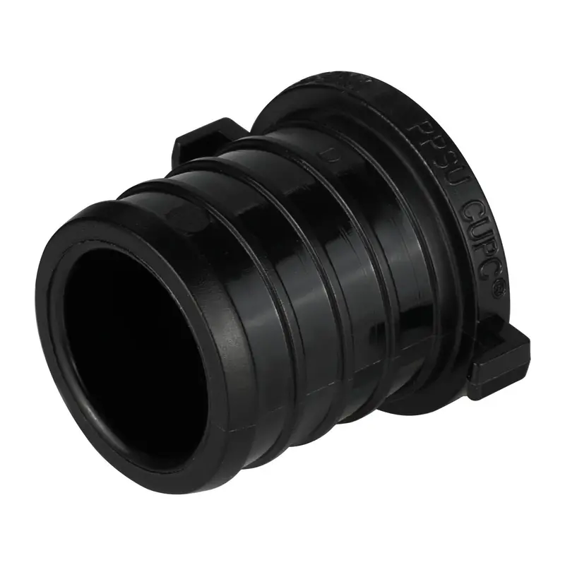 Pex-B Crimp 1-Inch Ppsu Plug Fitting With Retaining Tabs 1