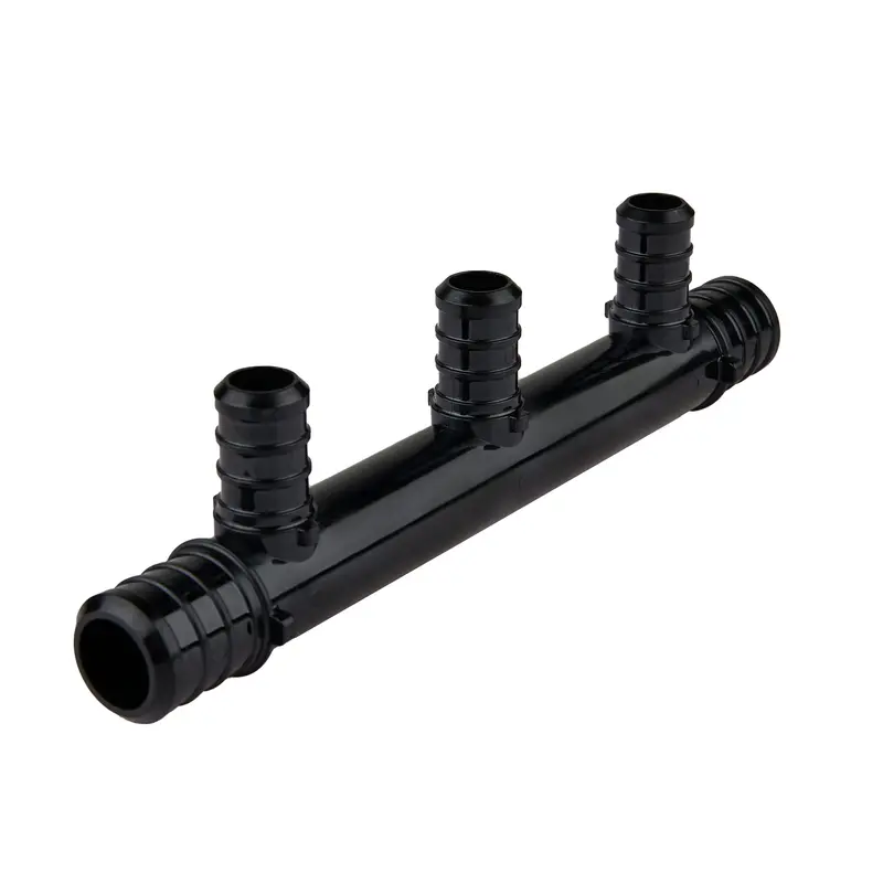 Pex-B Crimp 3/4-Inch Open Manifold – 3-Port Configuration 1