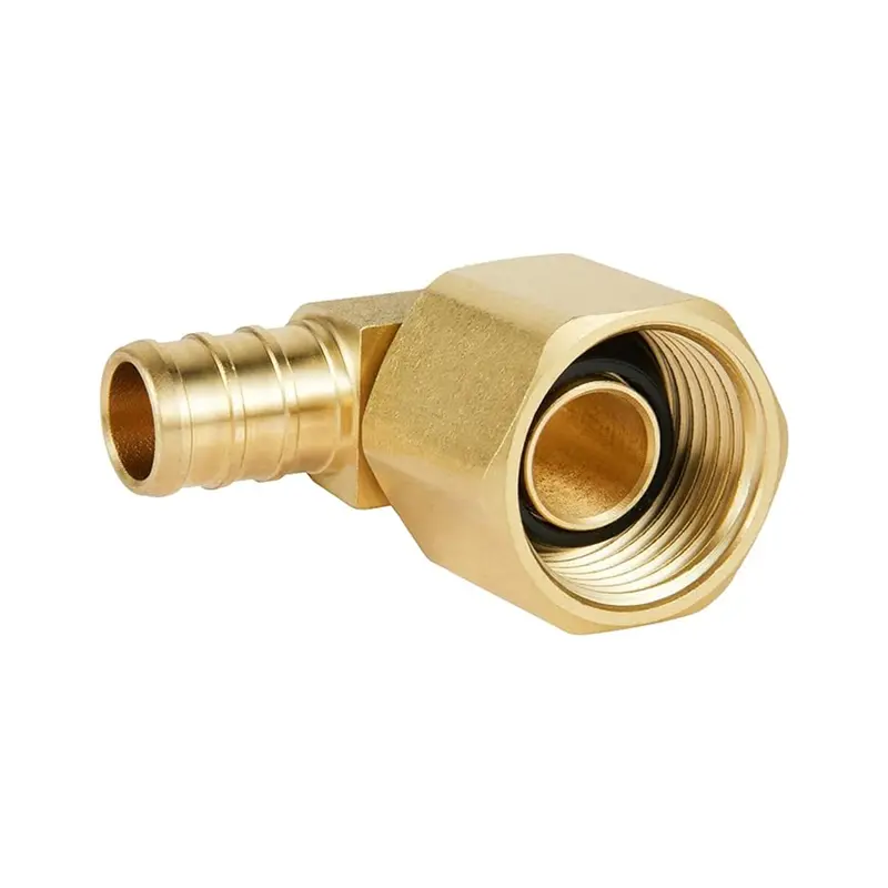 Pex-B Crimp 3/4-Inch Pex-To-3/4-Inch Female Npt Swivel Elbow – Lead-Free Metal 1