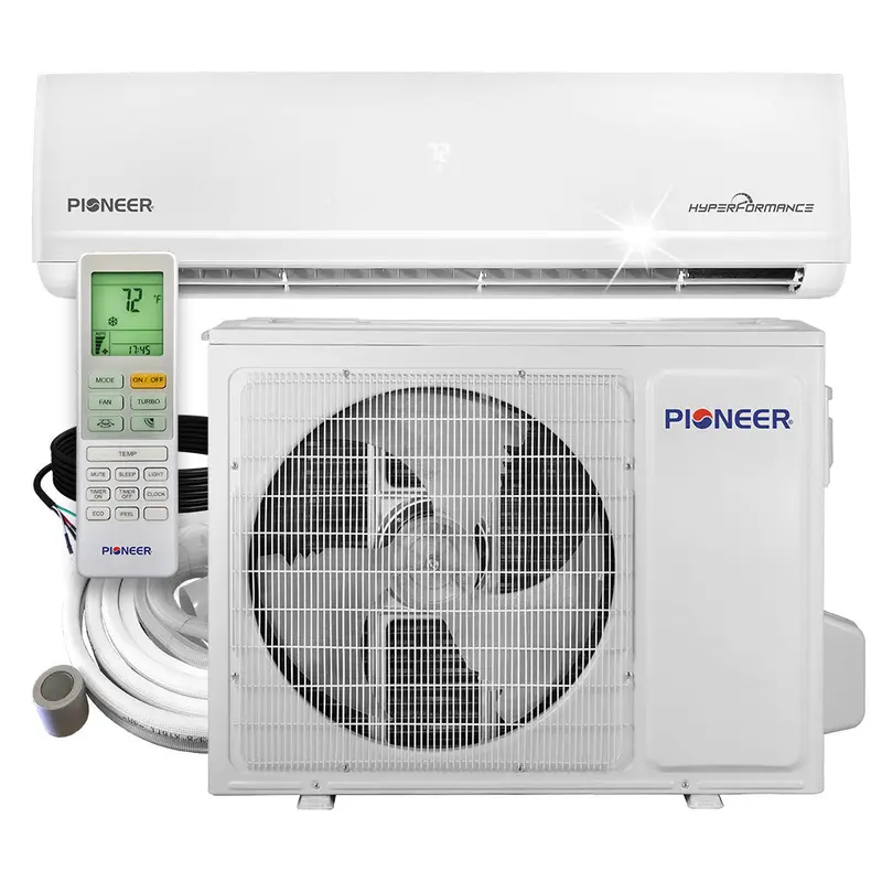 Pioneer Hyperformance™ 18,000 Btu Wi-Fi Mini-Split Heat Pump – 20.5 Seer2, Hyper Heat, Inverter++, 230V Full System 1