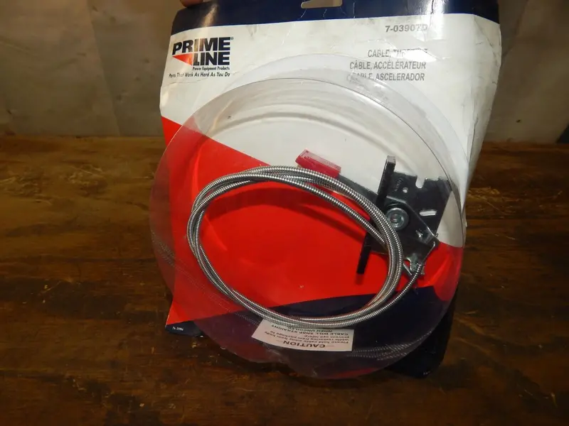 Prime Line Lawn Mower Throttle Cable – 54-Inch Length, 1/2-Inch Wire Diameter, Part #7-03907D 1