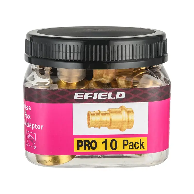 Professional 10-Pack Lead-Free Brass Pex Expansion Adapter – 3/4" Press × 1/2" Pex 1