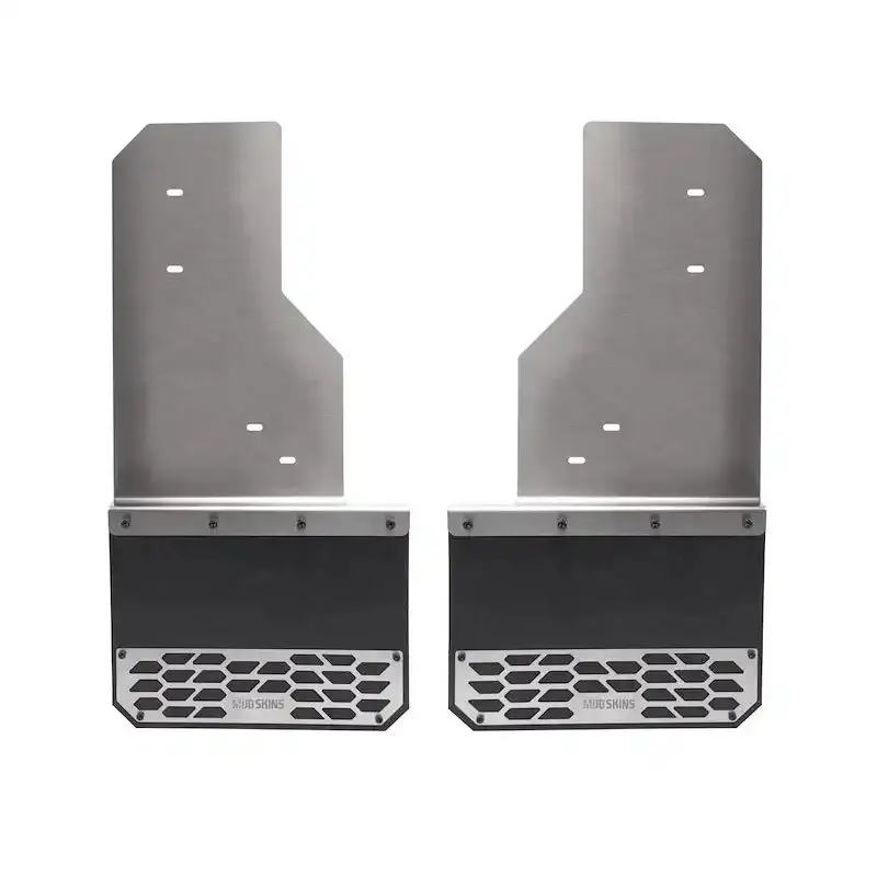 Putco Mud Skins 78425 Brushed Stainless Steel Mud Flaps – Hex-Shield Reinforced Design 1