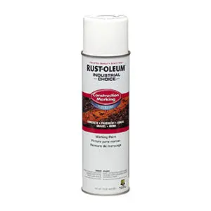 Rust-Oleum M1400 Inverted White Construction Marking Paint – 17 Oz, Water-Based 1