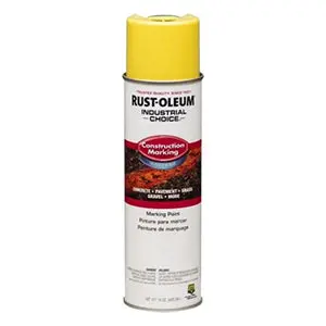 Rust-Oleum M1400 Inverted Yellow Construction Marking Paint – 17 Oz, Water-Based 1