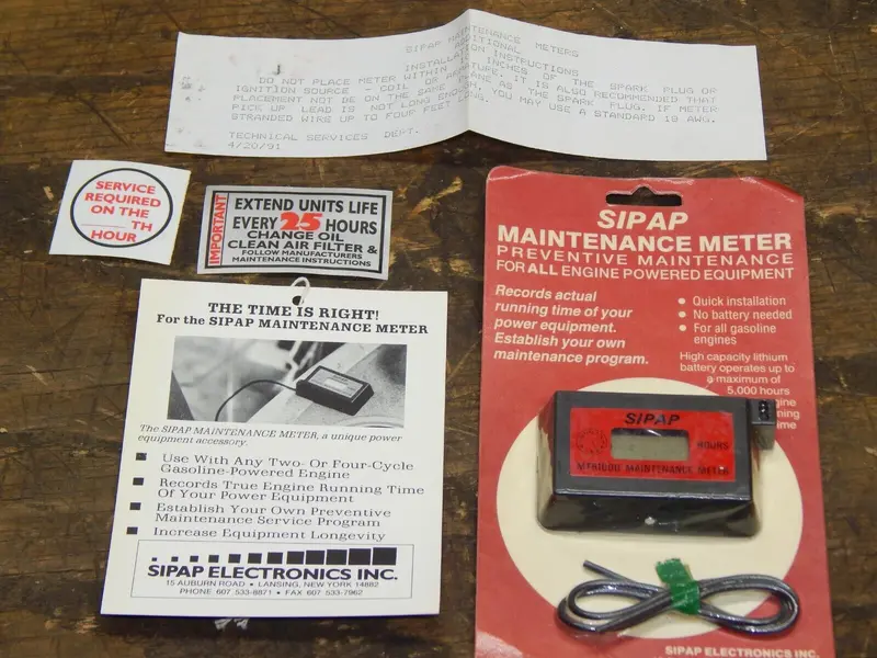 Sipap Mtr1000 Hour Meter For Lawn Mowers – Digital Maintenance Timer 1