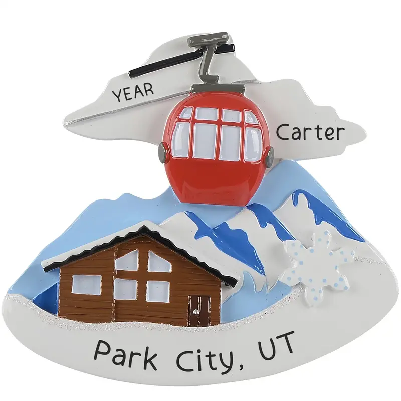 Ski Lodge Gondola Christmas Ornament 1