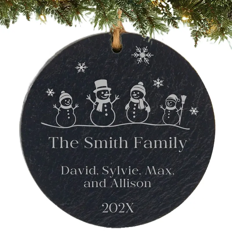 Snowman Family Ornament For 4 Members 1