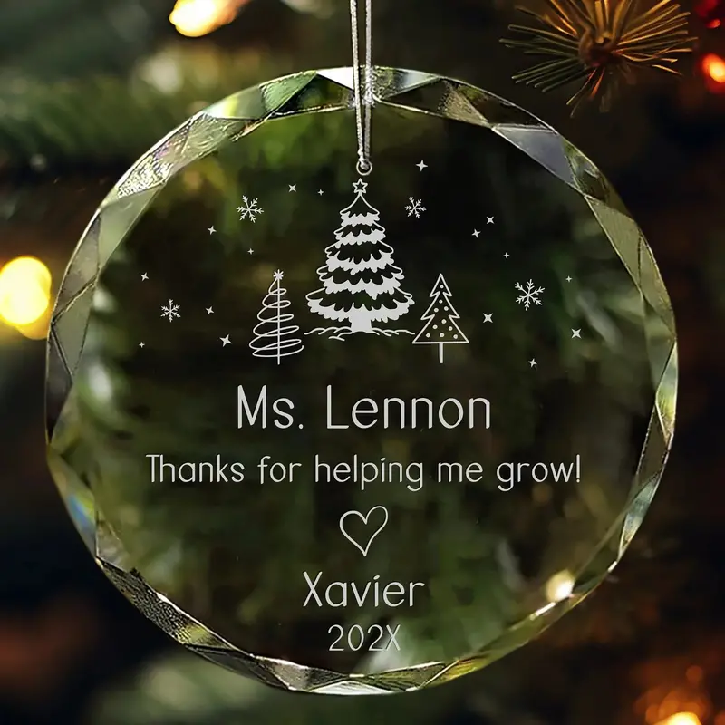 Teacher Growth Appreciation Ornament – Personalized Holiday Keepsake 1